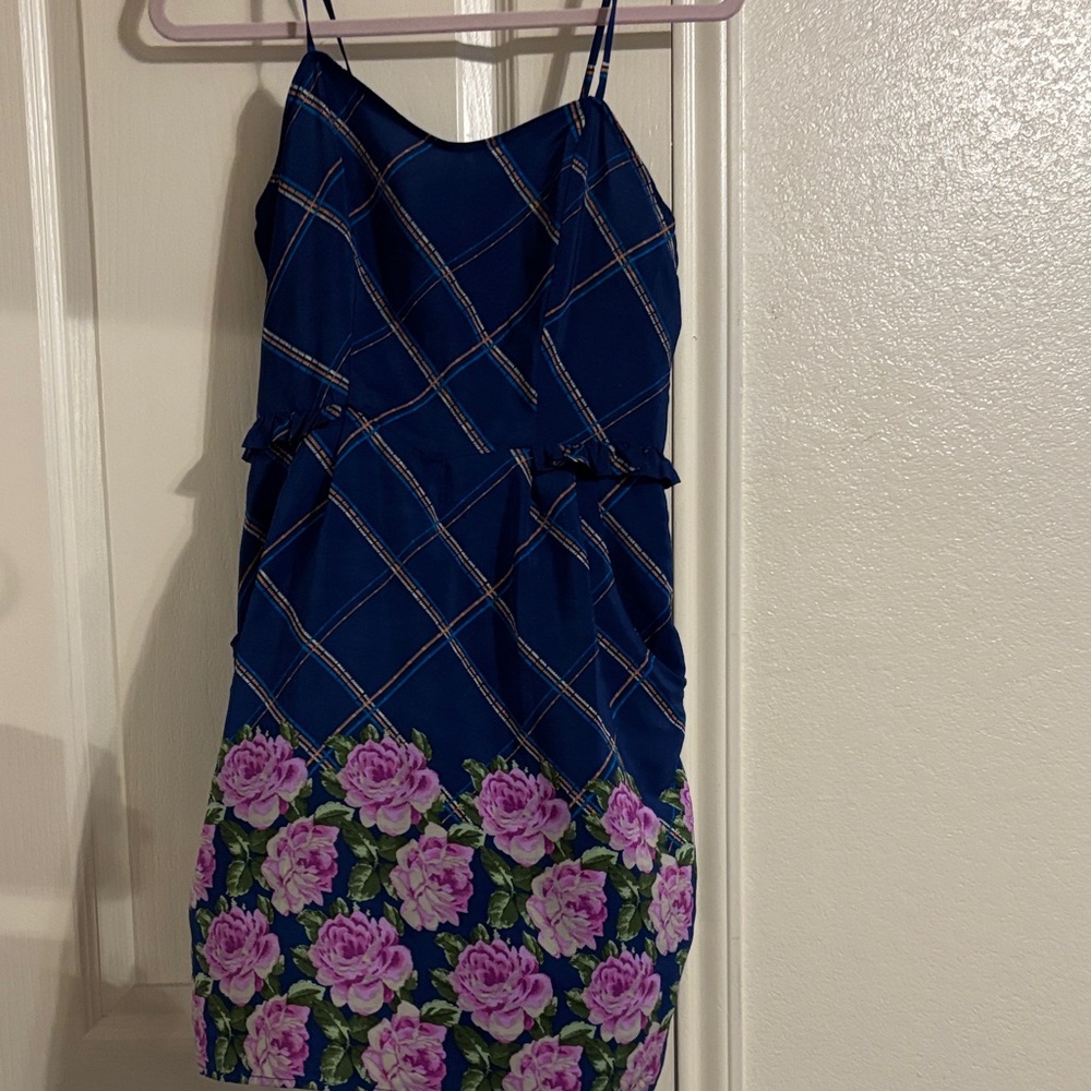 Xhilaration Blue and Purple High Low Dress